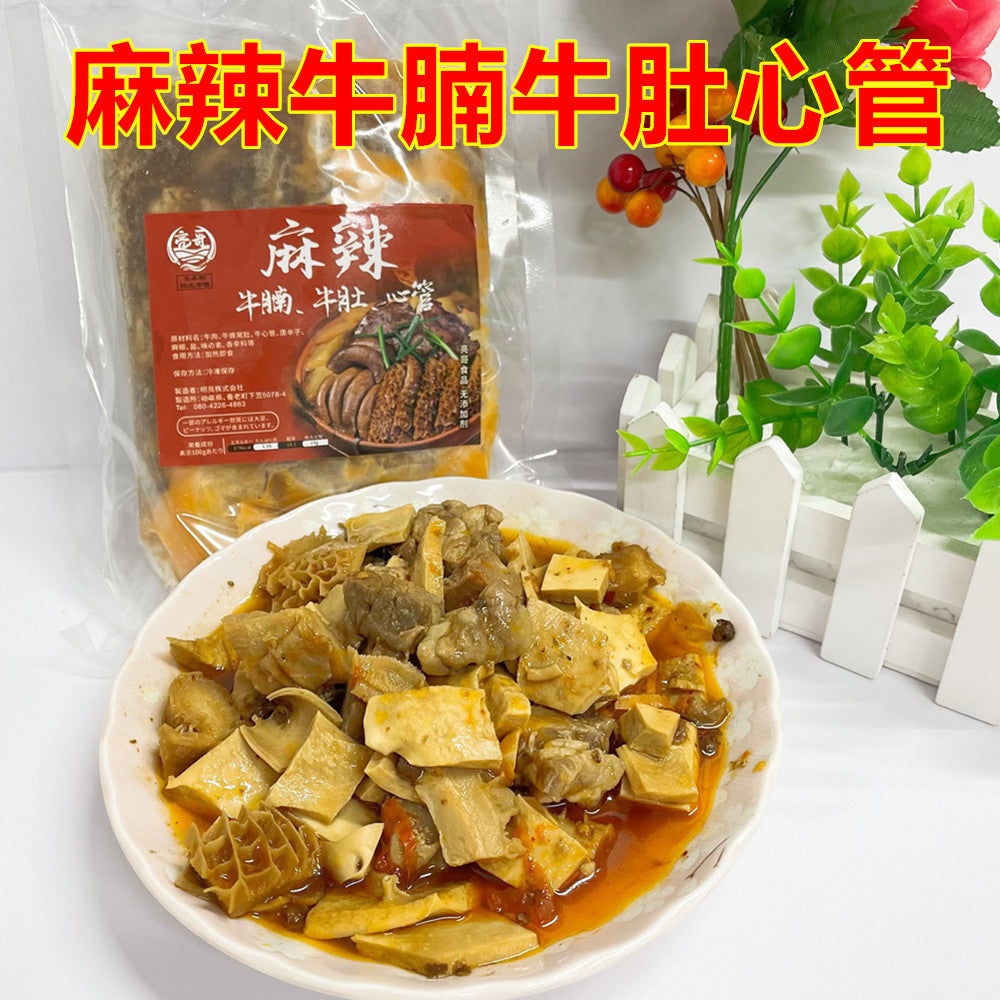 　亮哥麻辣牛腩牛肚心管（牛雑））約 300g新品特价1140日元