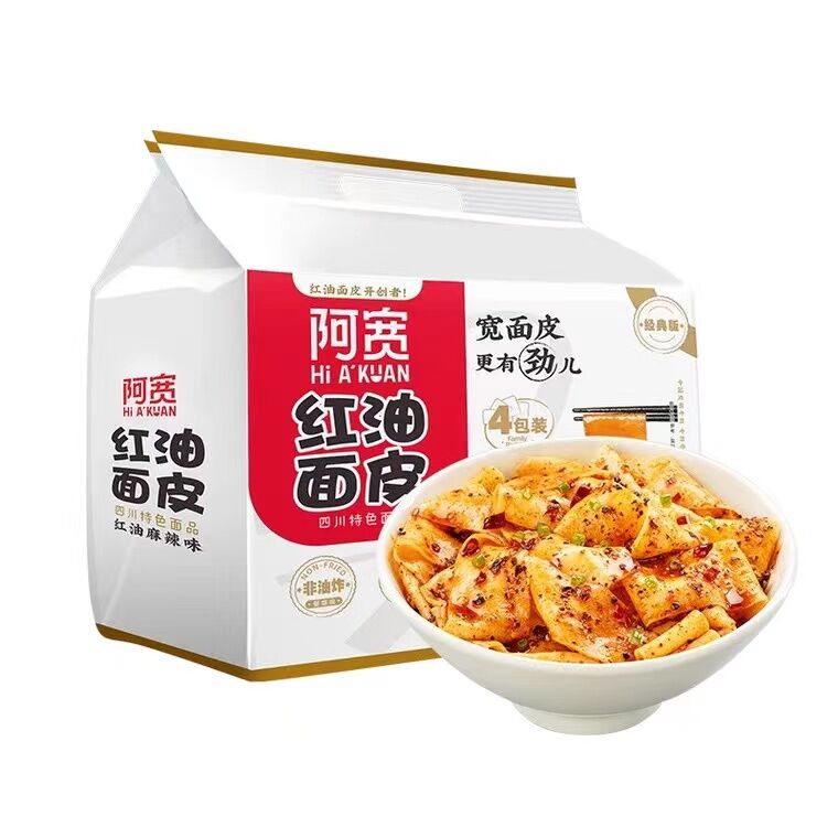 白家 紅油面皮(麻辣味) 4連包440g