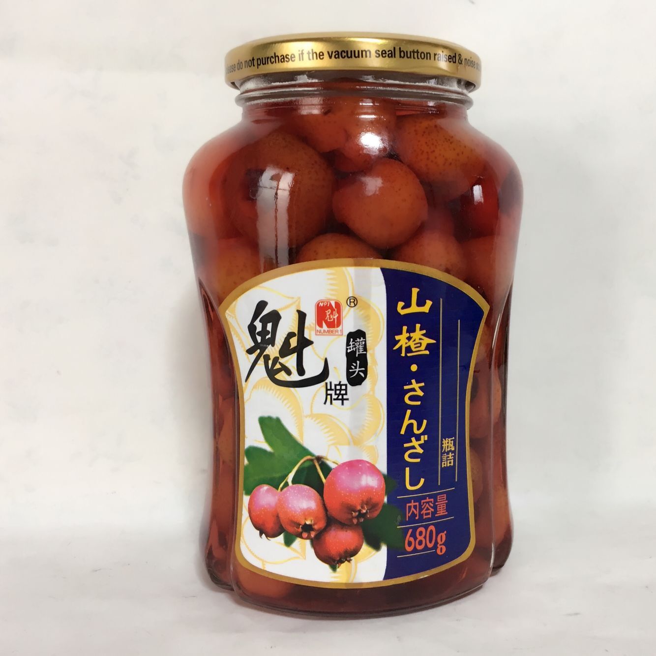 魁牌山査缶頭 680g*3瓶